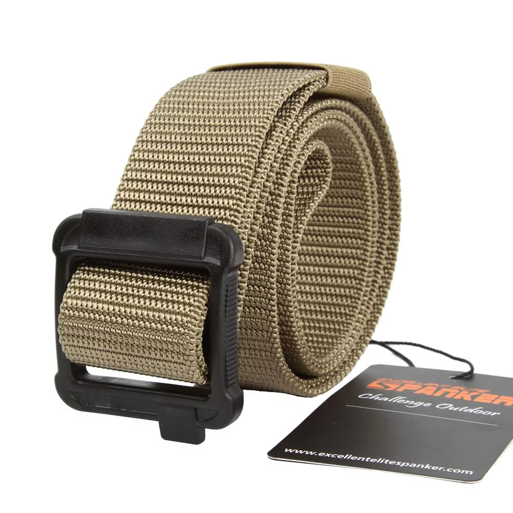 Men's Fabric Tactical Belt Hunting Hiking Sports Belt Strap Plastic Buckle Defense Duty Belts