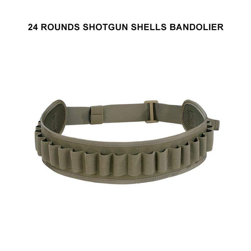 24 Rounds Shell Belt Gauge for Tactical Hunting Ammo Holder