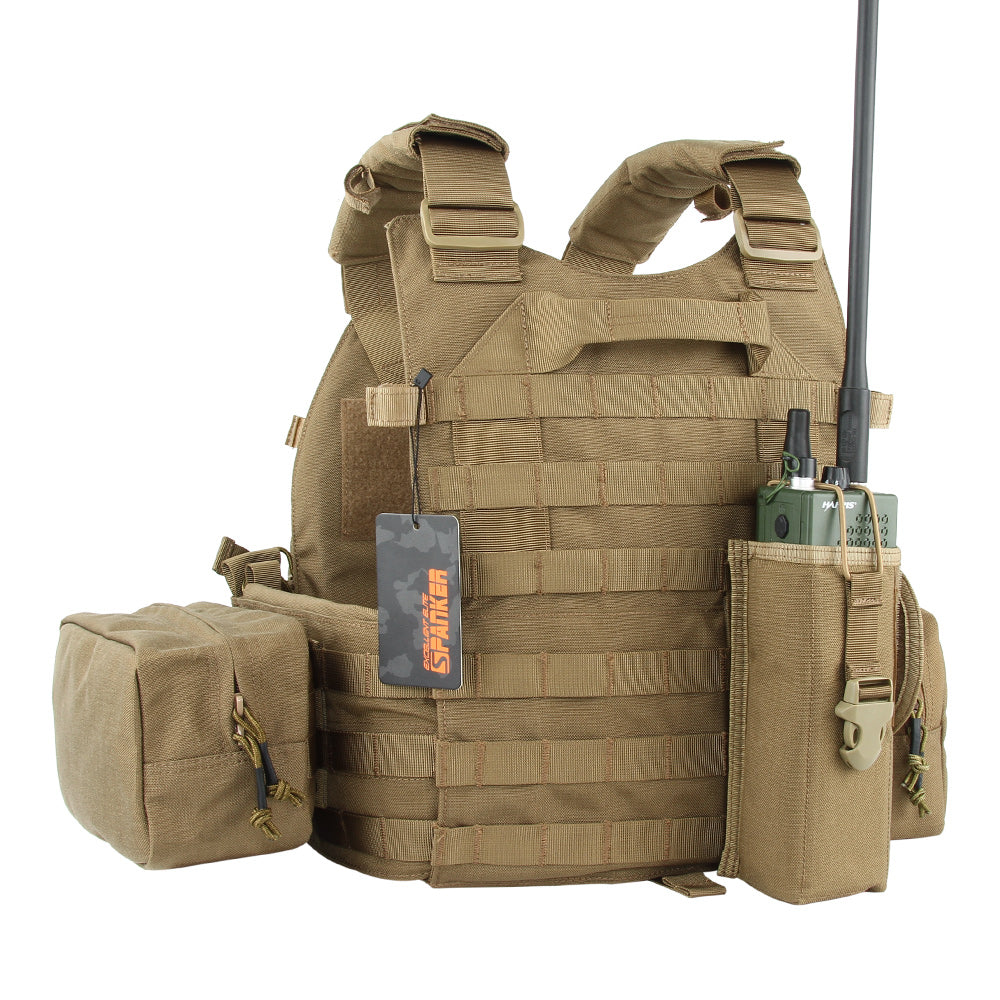 Tactical Vests Set Pouch Plate Carrier Molle CS Vest Hunting Chest Quick Release Vests Training Gear