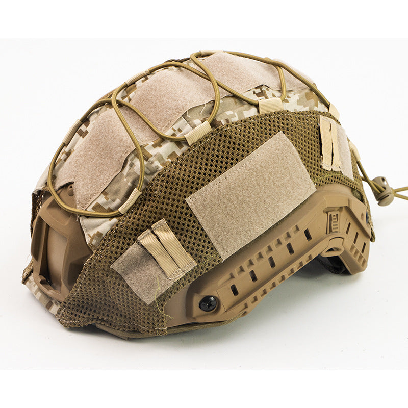 Hot Sale FAST Helmet Cloth CP Camouflage Helmet Cover Tactical Helmet Cover Elastic Rope