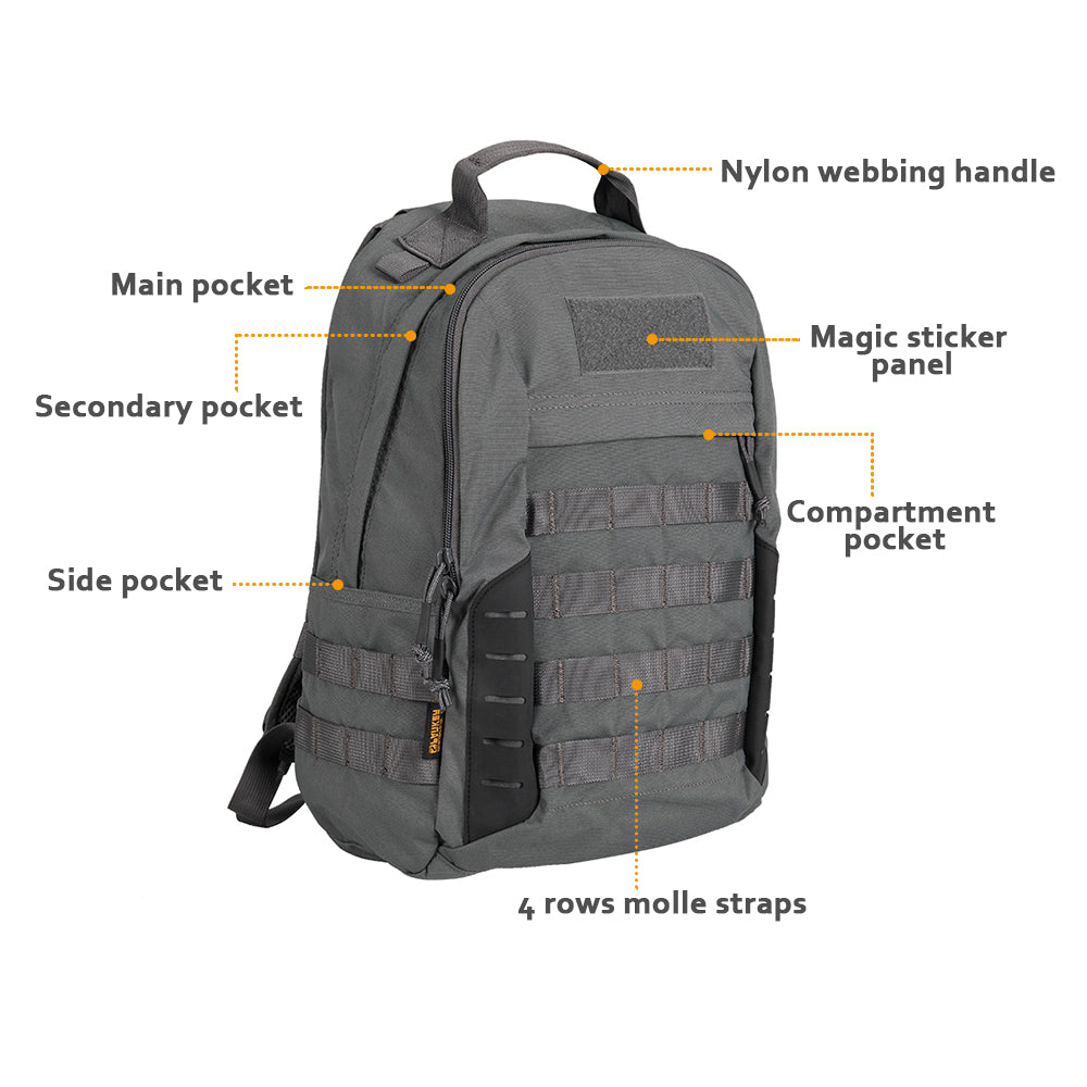 Manufacturer Custom 15L Outdoor Tactical Backpack Molle Hiking Backpack Nylon Travel Backpacks