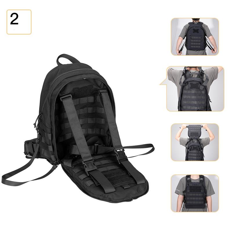 Quick Rescue Outdoor Assault Backpack Tactical Vest Backpack Plate Carrier Backpack Vest