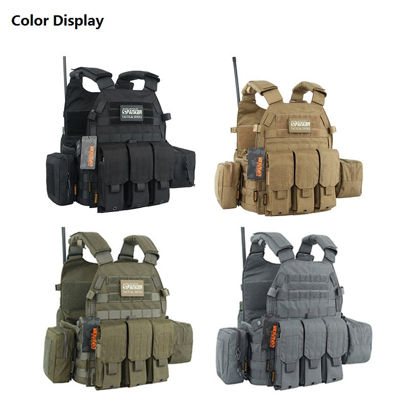 Tactical Vests Set Pouch Plate Carrier Molle CS Vest Hunting Chest Quick Release Vests Training Gear