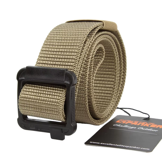 Men's Fabric Tactical Belt Hunting Hiking Sports Belt Strap Plastic Buckle Defense Duty Belts