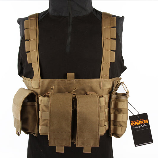 High Quality 500D Nylon Tactical Molle Chest Rig Tactical Vest for Outdoor