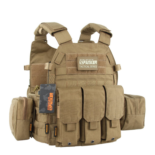 Tactical Vests Set Pouch Plate Carrier Molle CS Vest Hunting Chest Quick Release Vests Training Gear