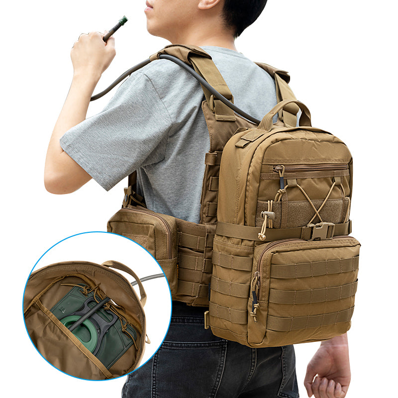 Outdoor Tactical Nylon Hiking Camping Hydration Backpack Molle Hunting Backpack Vest Accessories Bag