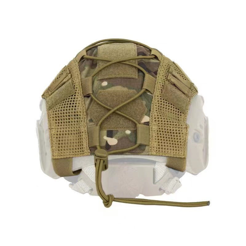 Hot Sale FAST Helmet Cloth CP Camouflage Helmet Cover Tactical Helmet Cover Elastic Rope