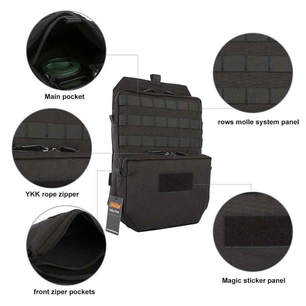 3L 500D Nylon Tactical Hydration Bag Vest Backpack Hanging Bag Water Bladder Hunting Vest Equipment Bags