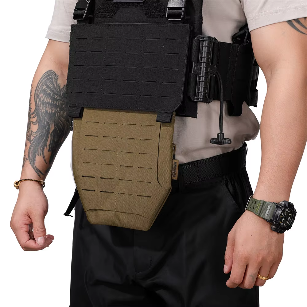 Laser Cut Front Tactical Vest Plate Carrier Tactical Vest Crotch Groin Protection Pouch