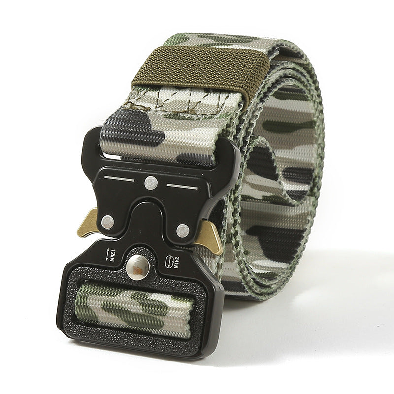 Hot Sale Hunting Men's Tactical Nylon Waist Belt with Mental Quick Release Buckle