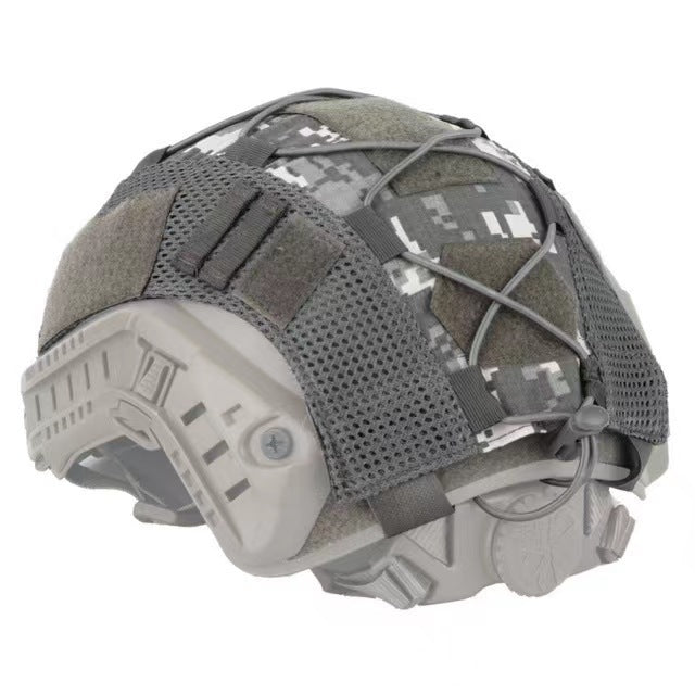 Hot Sale FAST Helmet Cloth CP Camouflage Helmet Cover Tactical Helmet Cover Elastic Rope