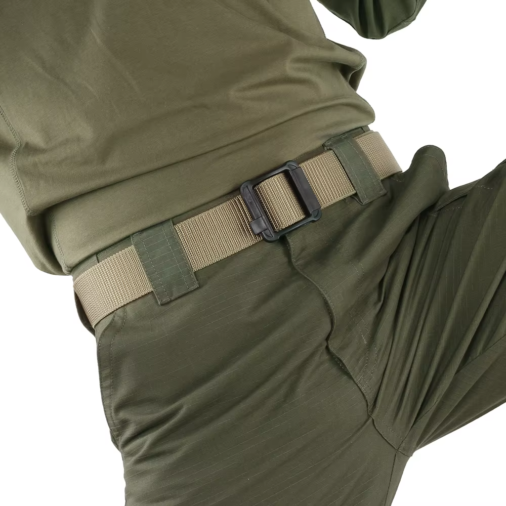 Men's Fabric Tactical Belt Hunting Hiking Sports Belt Strap Plastic Buckle Defense Duty Belts